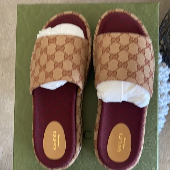 Gucci Supreme Angelina Platform Sandals Size 42 - Picture 5 of 8